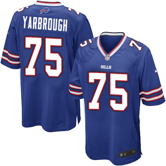 Men's Nike Buffalo Bills #75 Eddie Yarbrough Game Royal Blue Team Color NFL Jersey - Ujersey