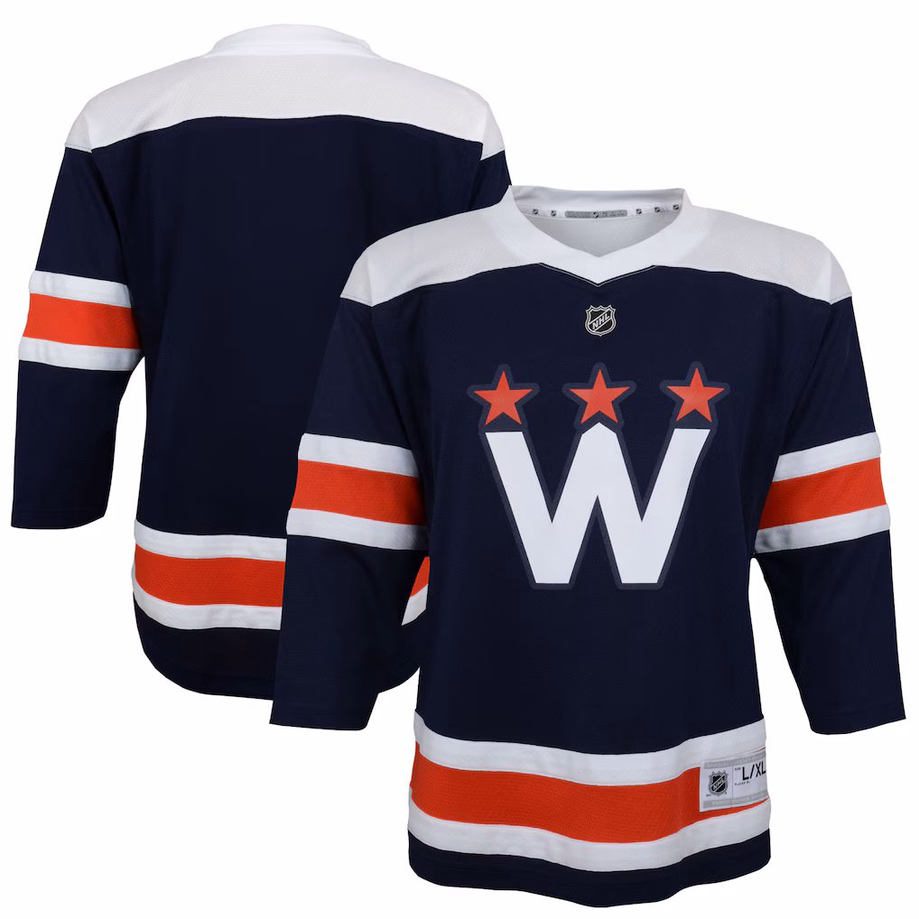 Preschool Washington Capitals Navy 2020/21 Alternate Replica Jersey - ujerseystore