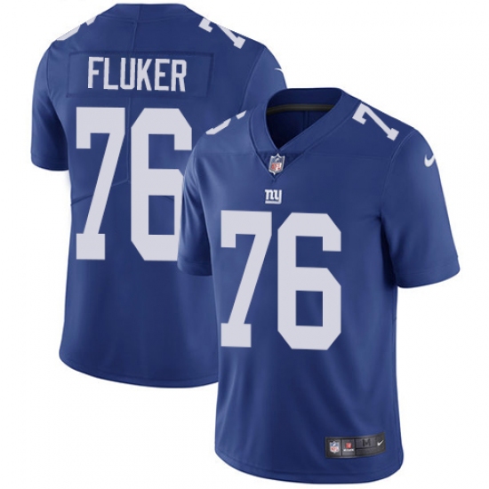 Youth Nike New York Giants #76 D.J. Fluker Elite Royal Blue Team Color NFL Jersey - Ujersey