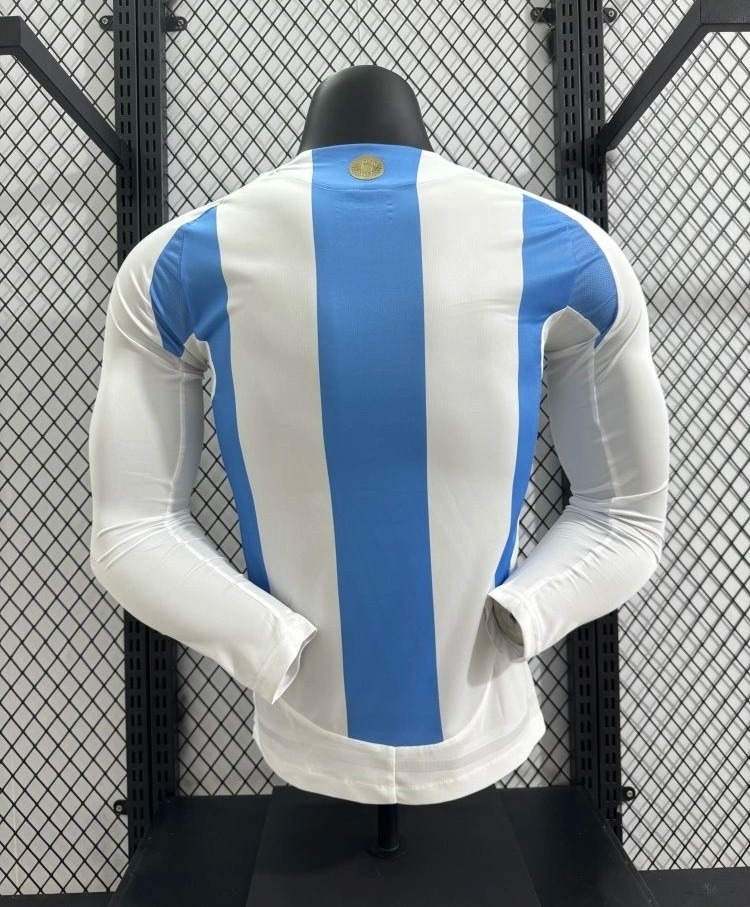 Argentina Soccer Jersey Home Long Sleeve Shirt 2024 - Ujersey NHL