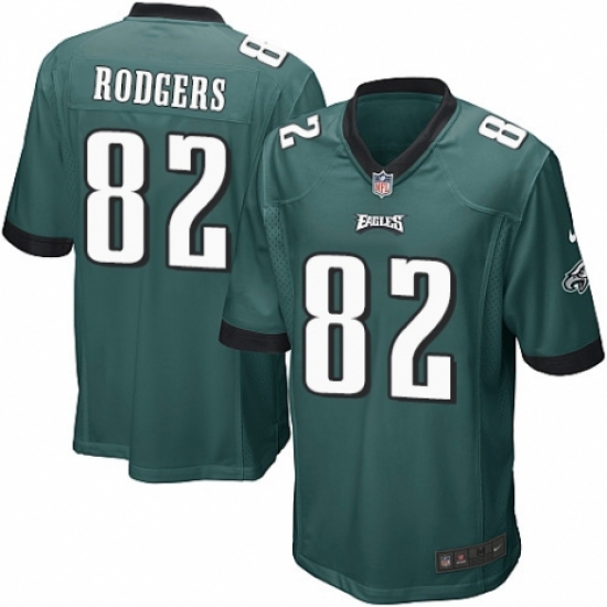Men's Nike Philadelphia Eagles #82 Richard Rodgers Game Midnight Green Team Color NFL Jersey - Ujersey