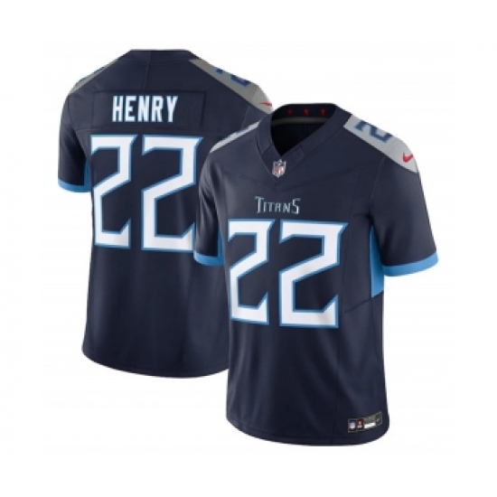 Men's Tennessee Titans #22 Derrick Henry Navy 2023 F.U.S.E Vapor Untouchable Stitched Jersey - Ujersey