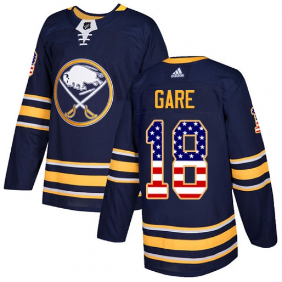Men's Adidas Buffalo Sabres #18 Danny Gare Authentic Navy Blue USA Flag Fashion NHL Jersey - Ujersey