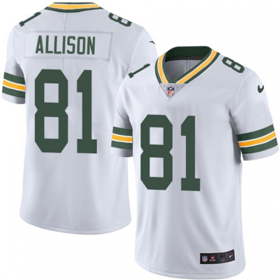 Youth Nike Green Bay Packers #81 Geronimo Allison White Vapor Untouchable Elite Player NFL Jersey - Ujersey