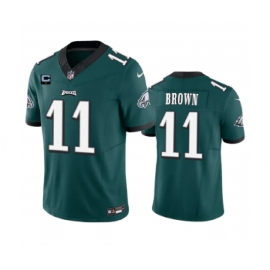 Men's Nike Philadelphia Eagles #11 A. J. Brown Green 2023 F.U.S.E. 1-Star C Vapor Untouchable Limited Football Stitched Jerseys - Ujersey