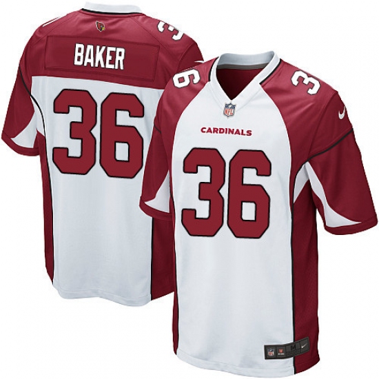 Men's Nike Arizona Cardinals #36 Budda Baker Game White NFL Jersey - Ujersey
