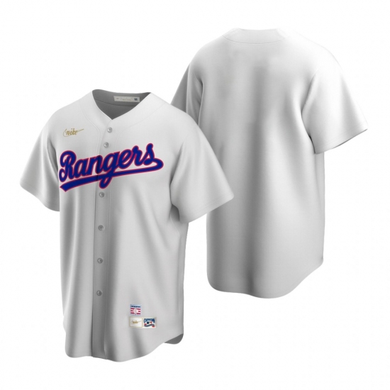 Men's Nike Texas Rangers Blank White Cooperstown Collection Home Stitched Baseball Jersey - Ujersey