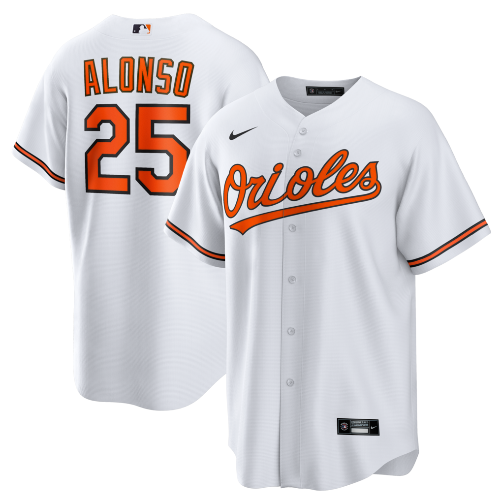 Men's  Baltimore Orioles Pete Alonso Nike White Home Replica Jersey - U-jersey