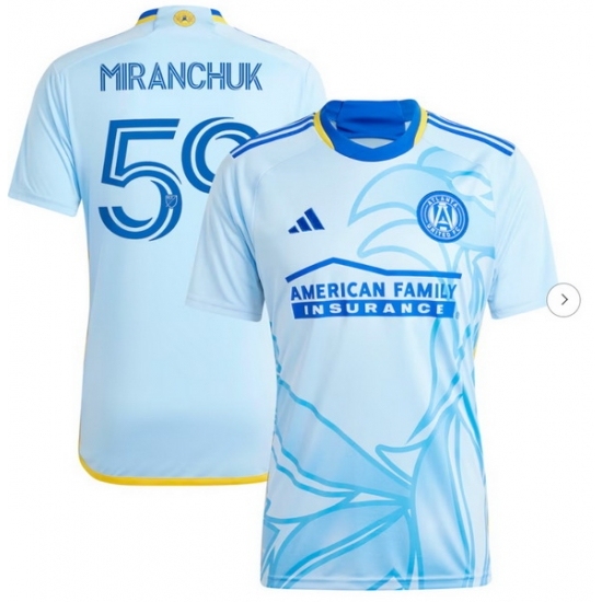 Men's Atlanta United FC Aleksei Miranchuk adidas Light Blue 2024 The Resurgens Kit Replica Player Jersey - Ujersey