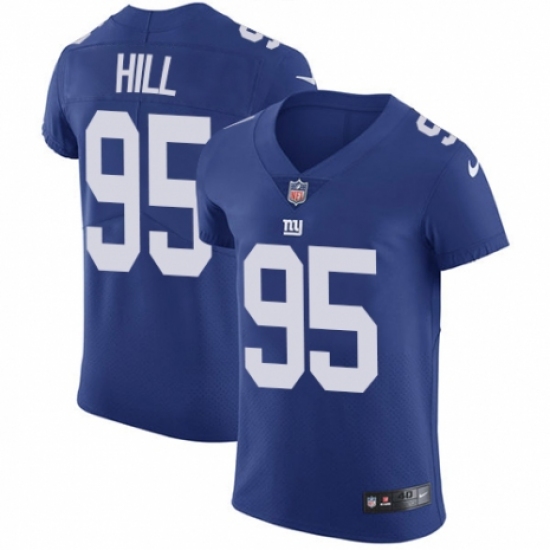 Men's Nike New York Giants #95 B.J. Hill Royal Blue Team Color Vapor Untouchable Elite Player NFL Jersey - Ujersey
