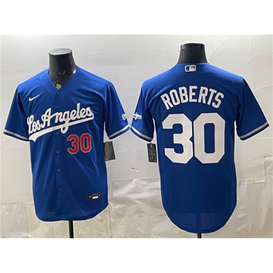 Men's Los Angeles Dodgers #30 Dave Roberts Royal Alternate Stadium Stitched Baseball Jersey - Ujersey