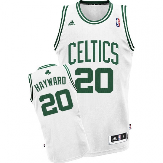 Women's Adidas Boston Celtics #20 Gordon Hayward Swingman White Home NBA Jersey - Ujersey