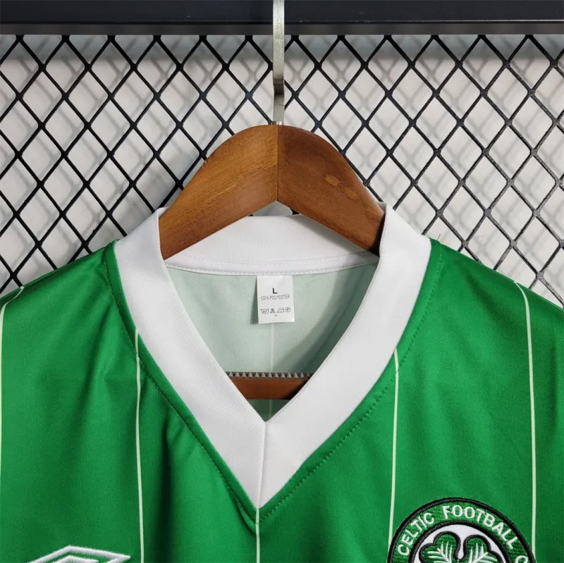 Celtic Retro Soccer Jersey Home Custom Shirt 1984/86 - ujerseystore