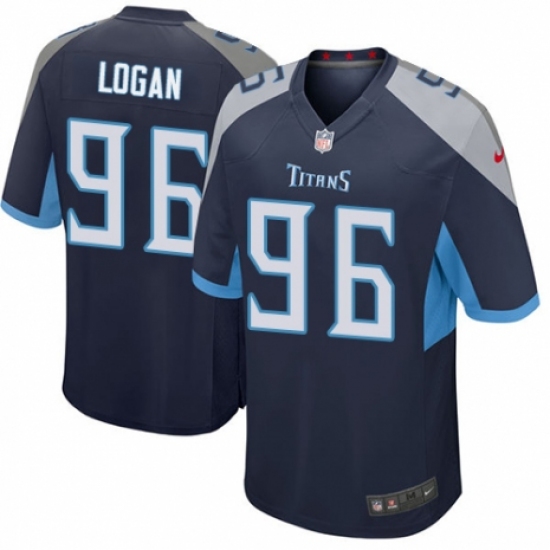 Men's Nike Tennessee Titans #96 Bennie Logan Game Navy Blue Team Color NFL Jersey - Ujersey