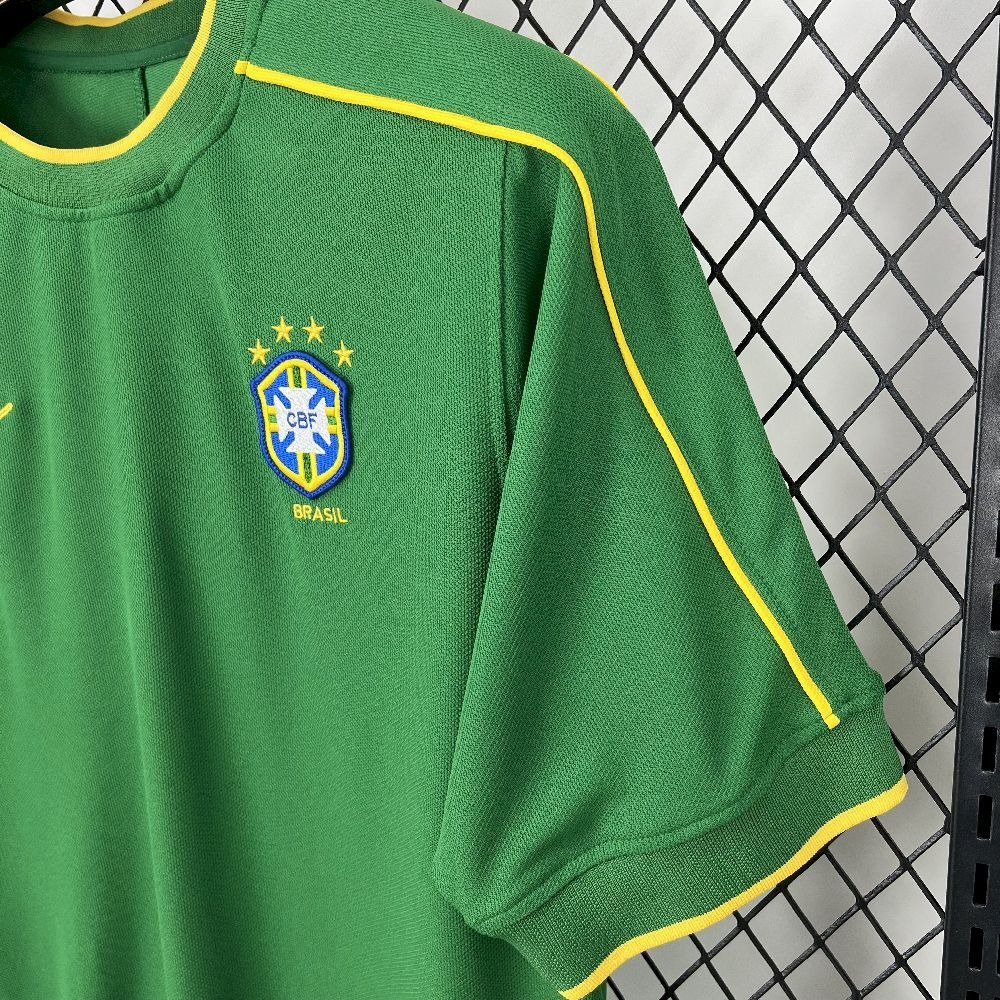 Brazil Retro Jersey Custom Goalkeeper Soccer Jersey 1998 - ujerseystore