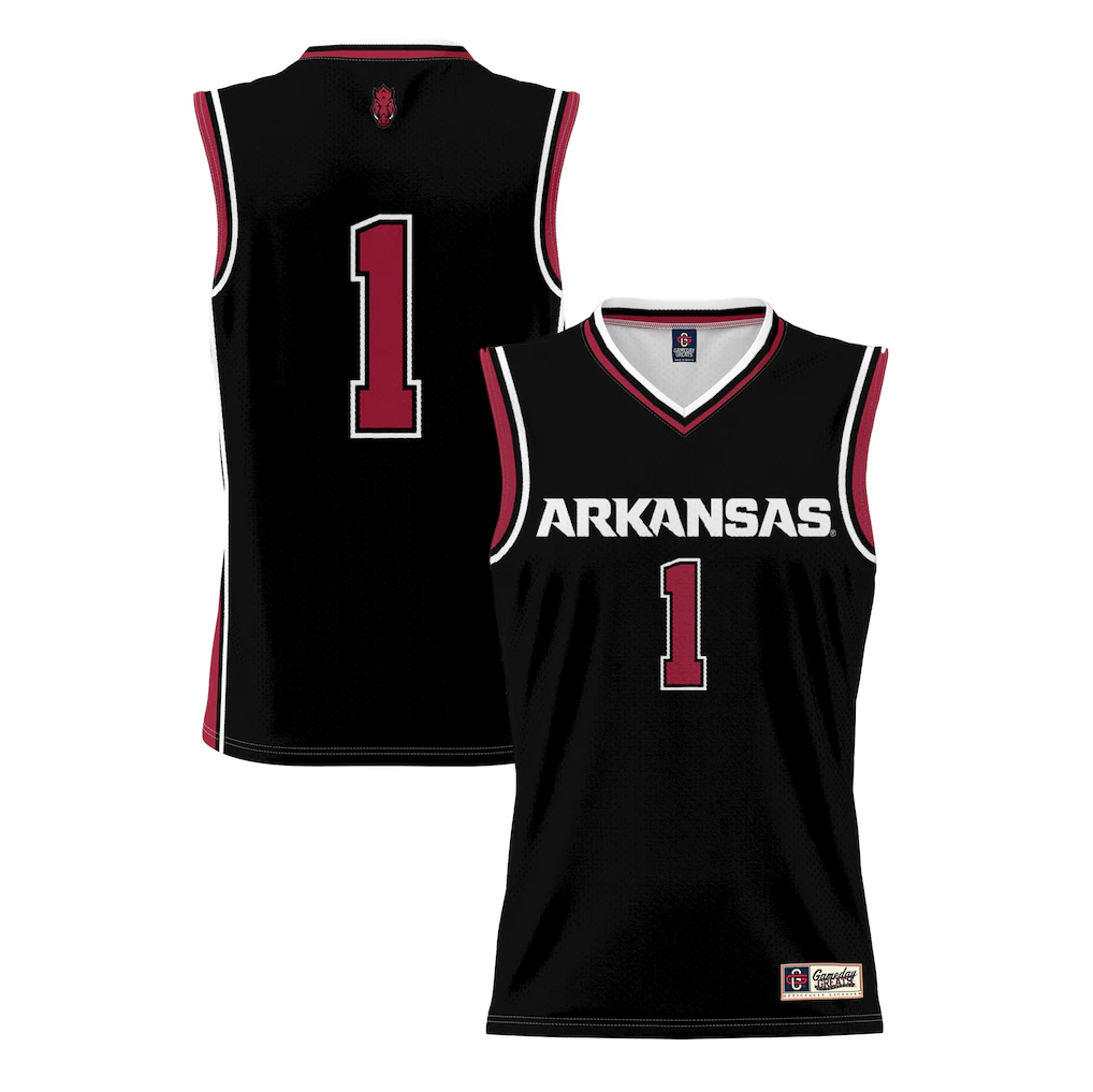 Youth GameDay Greats #1 Black Arkansas Razorbacks Lightweight Basketball Jersey - SUjersey01