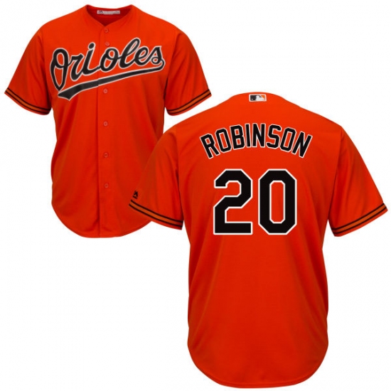 Youth Majestic Baltimore Orioles #20 Frank Robinson Authentic Orange Alternate Cool Base MLB Jersey - Ujersey