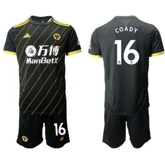 Wolves #16 Coady Away Soccer Club Jersey