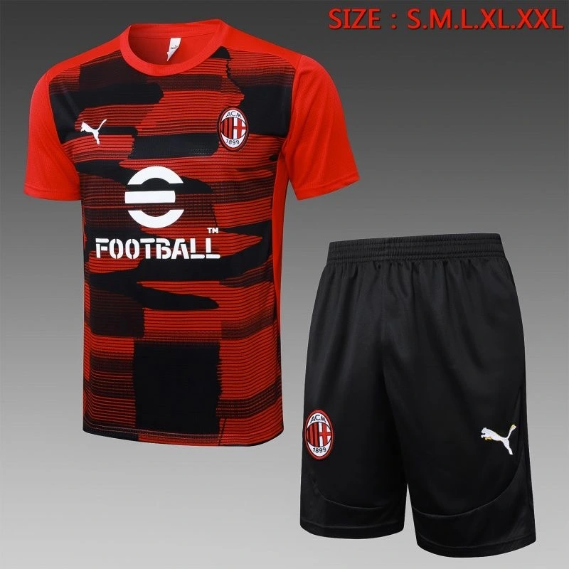 AC Milan Training Jersey Kit Red&Black 2024/25 - Ujersey NHL