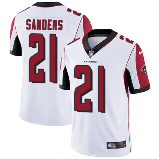 Men's Nike Atlanta Falcons #21 Deion Sanders White Vapor Untouchable Limited Player NFL Jersey - Ujersey