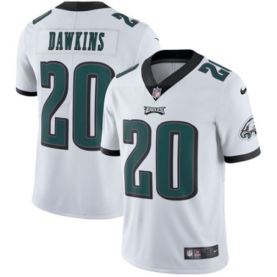 Men's Nike Philadelphia Eagles #20 Brian Dawkins White Vapor Untouchable Limited Player NFL Jersey - Ujersey