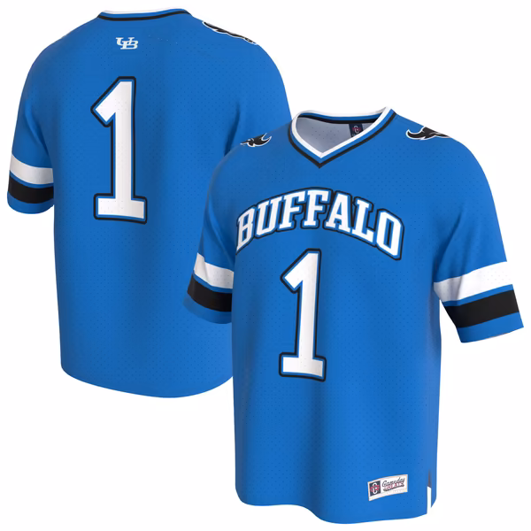 Youth GameDay Greats Royal Buffalo Bulls Lightweight Collegiate Football Fashion Jersey - Ujersey