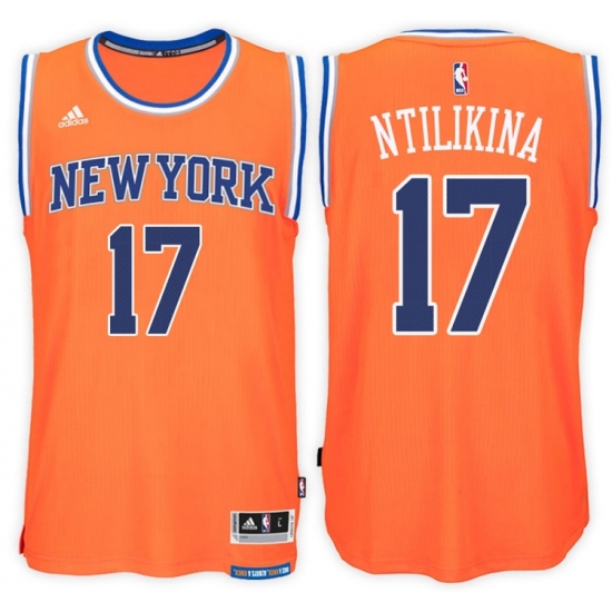 New York Knicks #17 Frank Ntilikina Alternate Orange New Swingman Stitched NBA Jersey - Ujersey