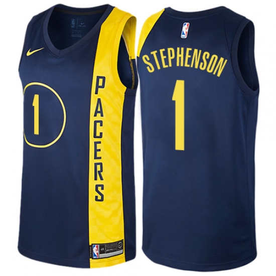 Women's Nike Indiana Pacers #1 Lance Stephenson Swingman Navy Blue NBA Jersey - City Edition - Ujersey