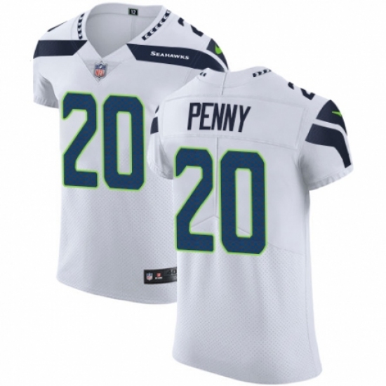 Men's Nike Seattle Seahawks #20 Rashaad Penny White Vapor Untouchable Elite Player NFL Jersey - Ujersey