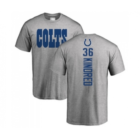 Football Indianapolis Colts #36 Derrick Kindred Ash Backer T-Shirt - Ujersey