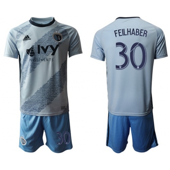 Sporting Kansas City #30 Feilhaber Home Soccer Club Jersey - Ujersey
