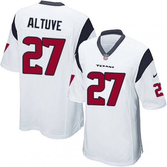 Men's Nike Houston Texans #27 Jose Altuve Game White NFL Jersey - Ujersey