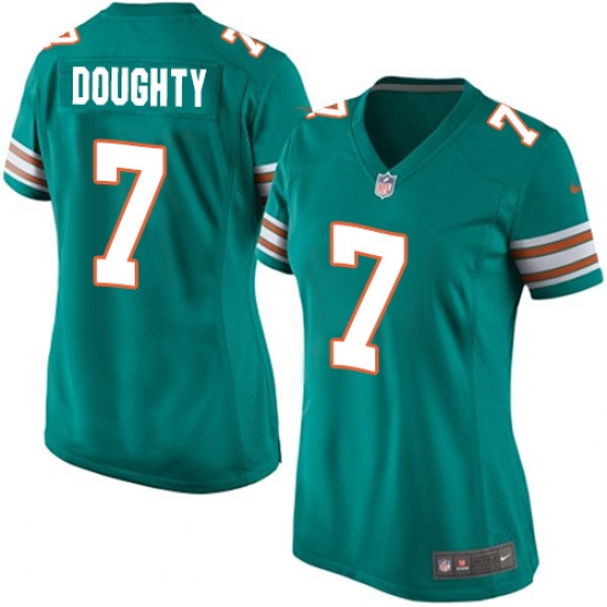 Women's Nike Miami Dolphins #7 Brandon Doughty Game Aqua Green Alternate NFL Jersey - Ujersey