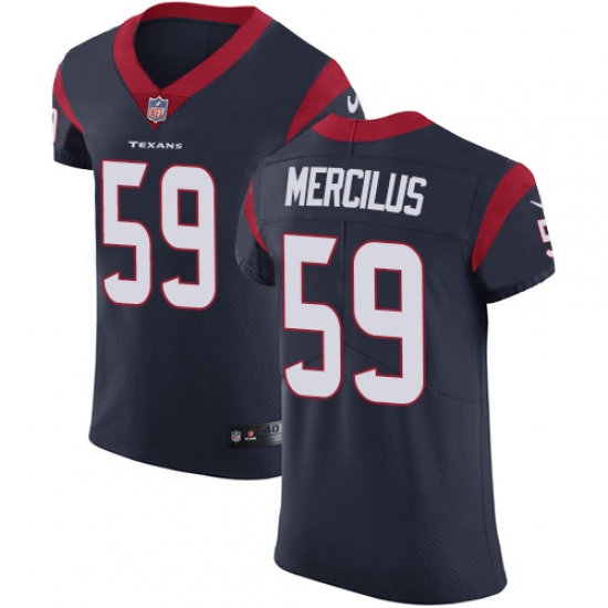Men's Nike Houston Texans #59 Whitney Mercilus Navy Blue Team Color Vapor Untouchable Elite Player NFL Jersey - Ujersey