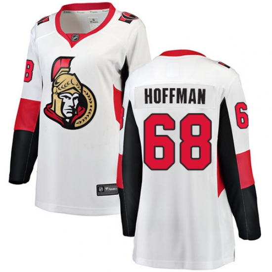 Women's Ottawa Senators #68 Mike Hoffman Fanatics Branded White Away Breakaway NHL Jersey - Ujersey