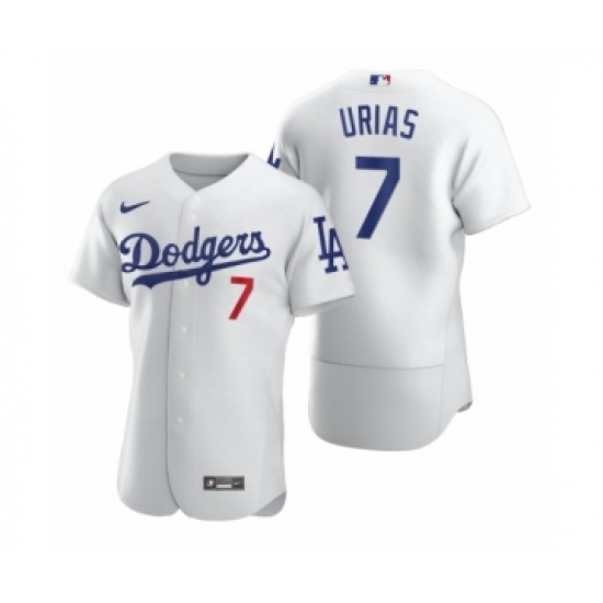 Men's Los Angeles Dodgers #7 Julio Urias Nike White 2020 Authentic Jersey - Ujersey