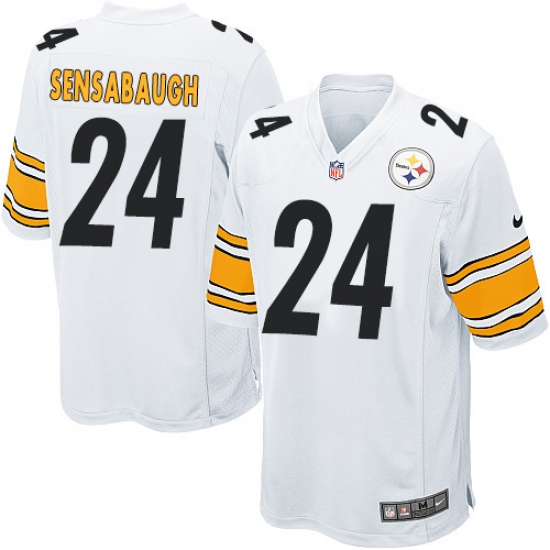 Men's Nike Pittsburgh Steelers #24 Coty Sensabaugh Game White NFL Jersey - Ujersey