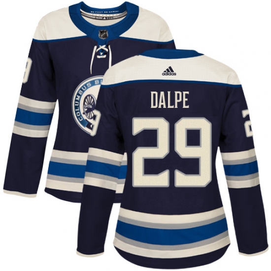 Women's Adidas Columbus Blue Jackets #29 Zac Dalpe Authentic Navy Blue Alternate NHL Jersey - Ujersey