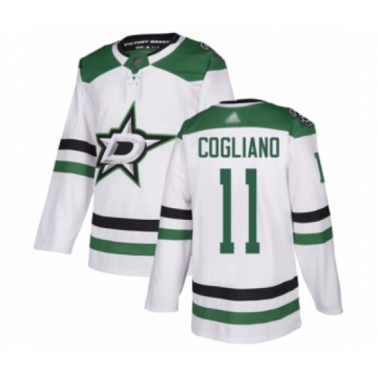 Men's Dallas Stars #11 Andrew Cogliano Authentic White Away Hockey Jersey - Ujersey