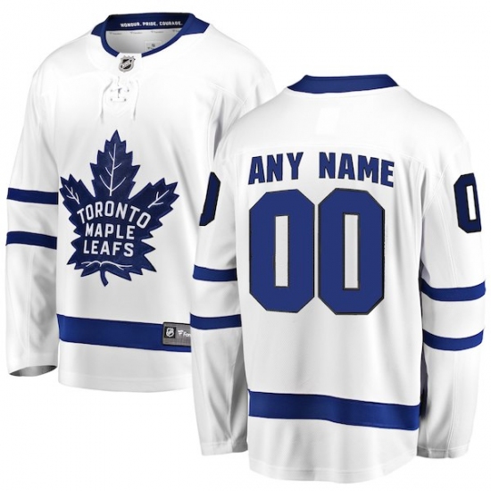 Men's Toronto Maple Leafs Fanatics Branded White Away Breakaway Custom Jersey - Ujersey