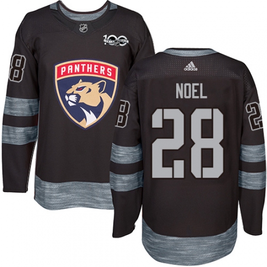 Men's Adidas Florida Panthers #28 Serron Noel Authentic Black 1917-2017 100th Anniversary NHL Jersey - Ujersey