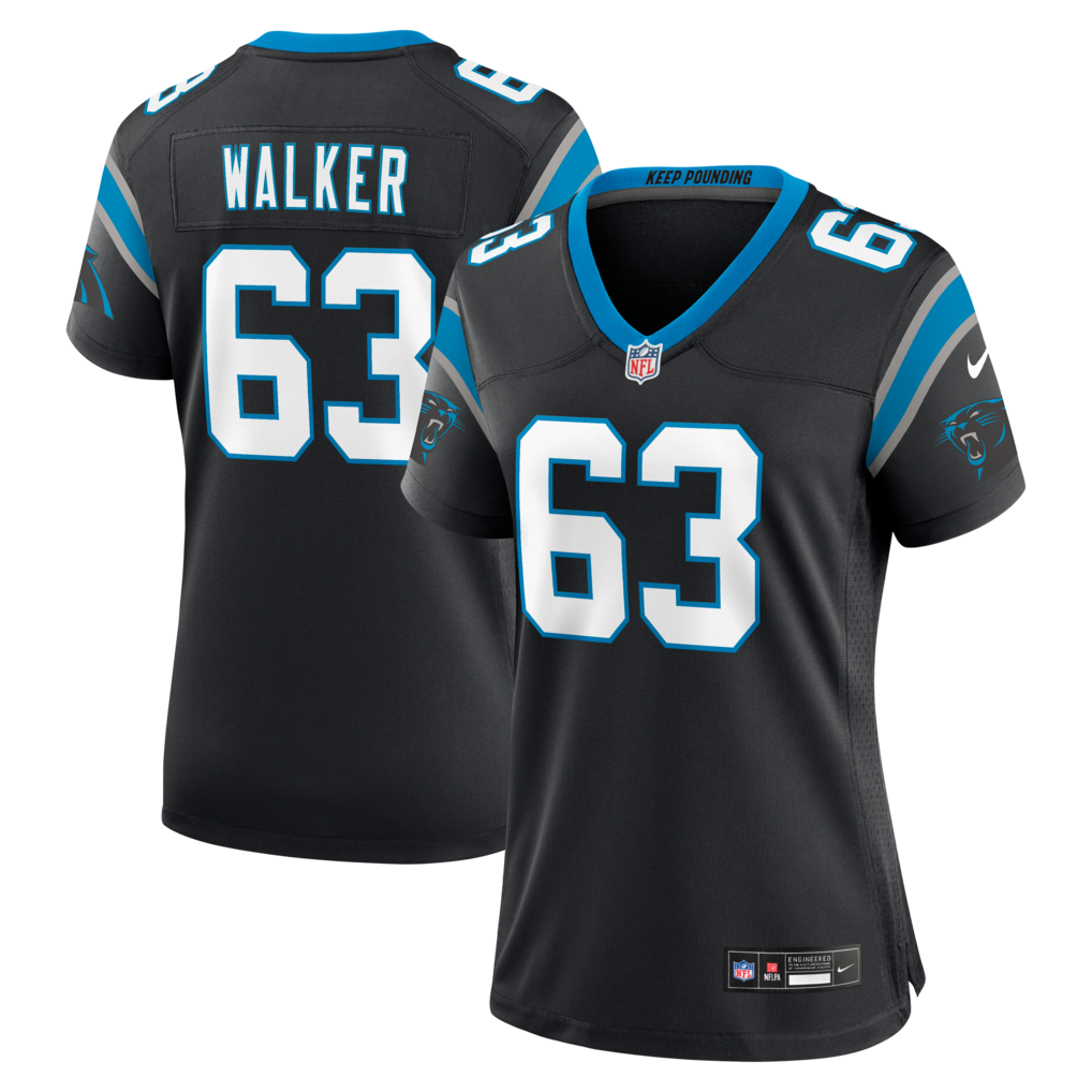 Women's Carolina Panthers Rasheed Walker Nike Black Team Game Jersey - ujerseystore