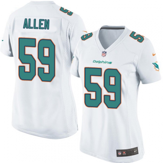 Women's Nike Miami Dolphins #59 Chase Allen Game White NFL Jersey - Ujersey