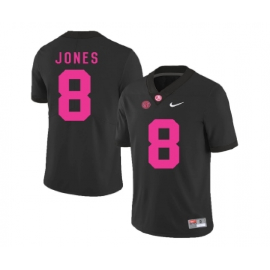 Alabama Crimson Tide 8 Julio Jones Black 2018 Breast Cancer Awareness College Football Jersey - Ujersey