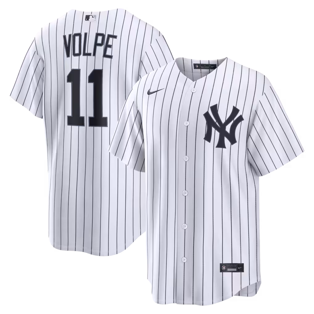 Men's New York Yankees Anthony Volpe Nike White Home Replica Jersey - Ujersey Shop