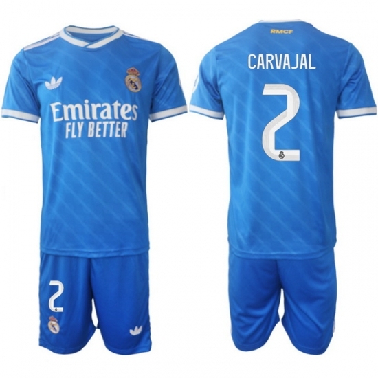 Men Real Madrid 2026 Soccer Jerseys Blue #2 CARVAJAL