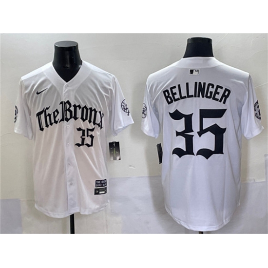 Men's New York Yankees #35 Cody Bellinger White 'Gothic Legacy Edition' Vapor Premier Limited Stitched Baseball Jersey - Ujersey