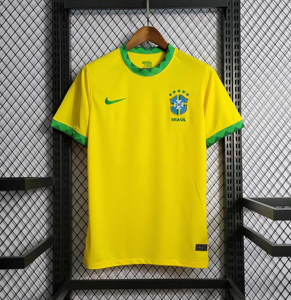 Brazil Retro Jersey Custom Home Soccer Jersey 2021 - ujerseystore