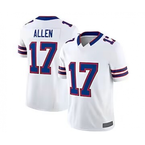 Men's Nike Buffalo Bills #17 Josh Allen White 2023 F.U.S.E. Vapor Untouchable Limited Stitched Jersey