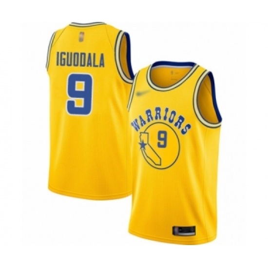Youth Golden State Warriors #9 Andre Iguodala Swingman Gold Hardwood Classics Basketball Jersey - Ujersey